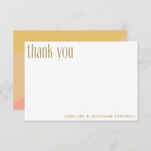 Simple Organic Sherbet Pastel Custom Bridal Shower Thank You Card