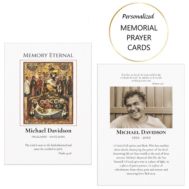 Simple Orthodox Christian Funeral Prayer Card (Creator Uploaded)