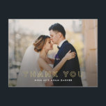 Simple Outline Wedding Thank You Postcard<br><div class="desc">Sending out your thank you note will be a breeze with this chic and stylish thank you postcard. Visit our designs showroom at WWW.BERRYBERRYSWEET.COM</div>