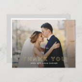 Simple Outline Wedding Thank You Postcard (Front/Back)