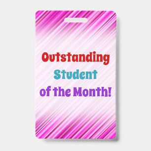 Simple "Outstanding Student of the Month!" Badge