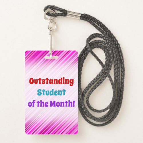 Simple Outstanding Student of the Month Badge