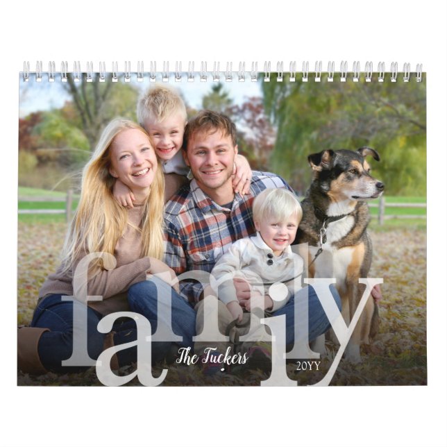 Simple Overlay Family Photos Calendar (Cover)