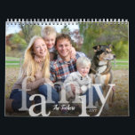 Simple Overlay Family Photos Calendar<br><div class="desc">This simple modern design showcases a full photo on each calendar page, accented with a representative color for the month of the year, and fun, bold typography! Click the customize button for more flexibility in modifying/adding text and design elements! Variations of this design as well as coordinating products are available...</div>