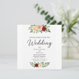 Simple Overlay Photo Wedding Invitation