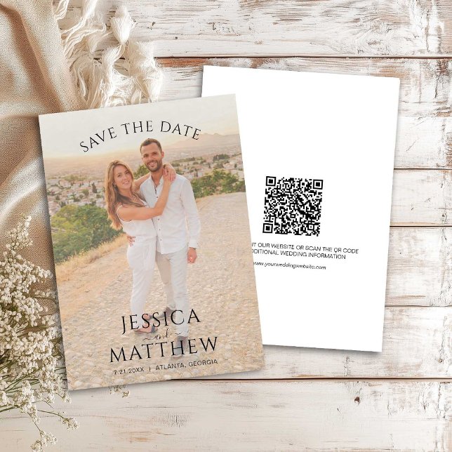 Simple Overlay Photo Wedding Save The Date (Creator Uploaded)