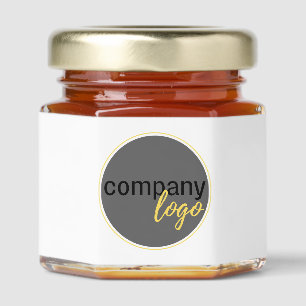 SIMPLE OWN LOGO TEMPLATE ON WHITE BUSINESS GIFT HONEY JAR FAVORS