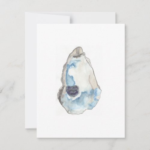 simple oyster art notecard