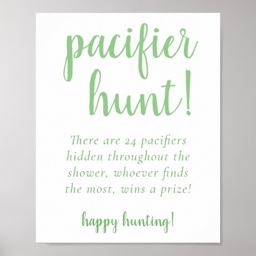 Simple Pacifier Hunt  Neo_Mint Green Shower Game Poster