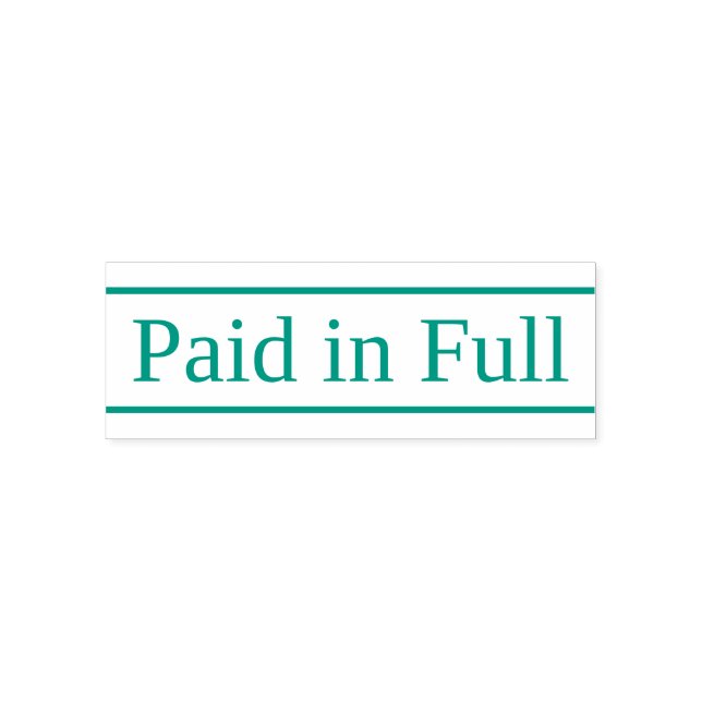 Simple "Paid in Full" Rubber Stamp (Design)