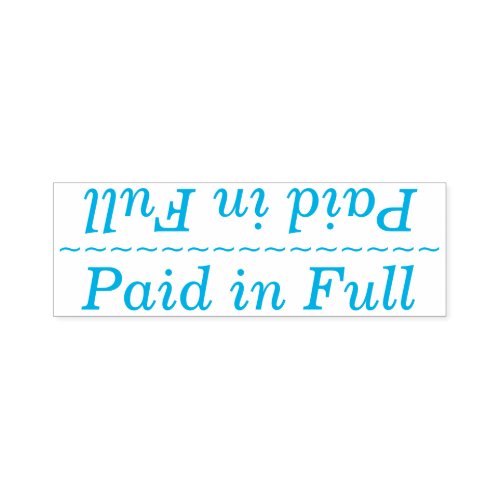 Simple Paid in Full Rubber Stamp