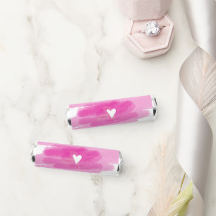 Simple Paint Strokes & Heart Wedding Breath Savers® Mints
