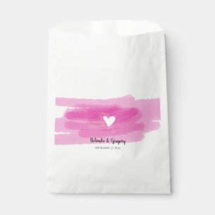 Simple Paint Strokes & Heart Wedding Favor Bag