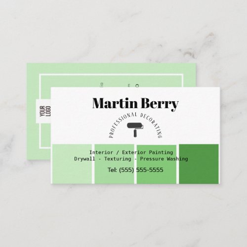 Simple Painter and decorator interior design small Business Card