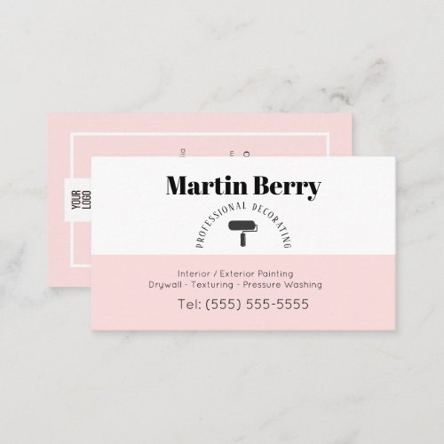 Simple Painter and decorator interior design small Business Card