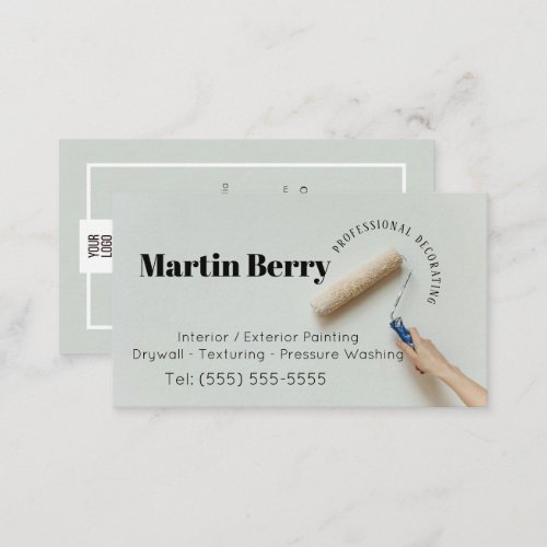 Simple Painter and decorator interior design small Business Card