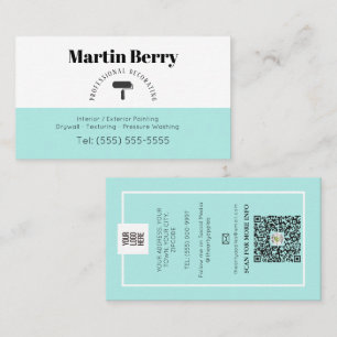 Simple Painter and decorator interior design small Business Card