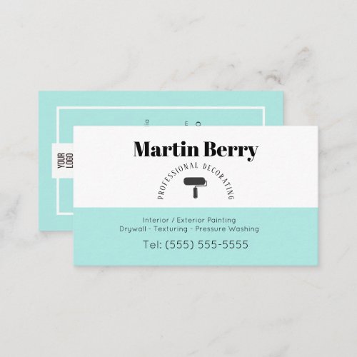 Simple Painter and decorator interior design small Business Card