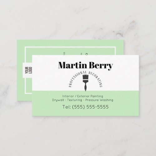 Simple Painter brushes decorator interior design  Business Card