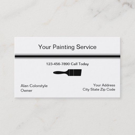 Customizable Simple Painter Business Card
