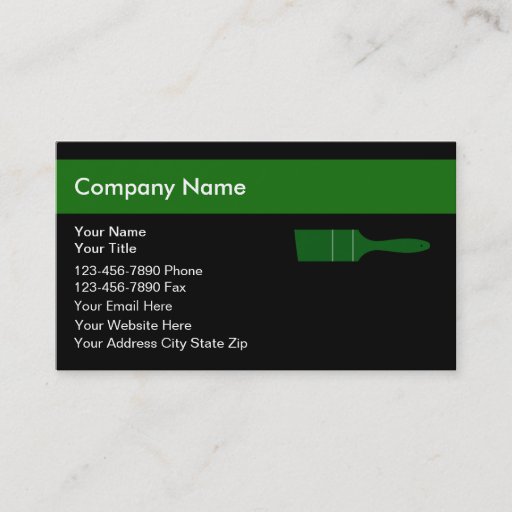 Customizable Simple Painter Business Cards