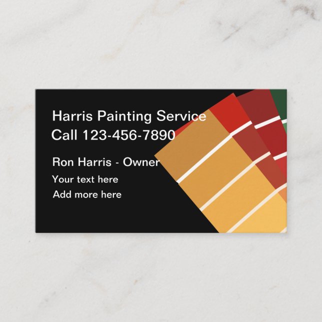 Simple Painter Services Business Card (Front)