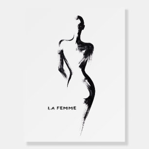 Simple painting gouache La Femme 01 poster