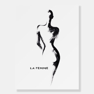 Simple painting gouache La Femme 01 poster