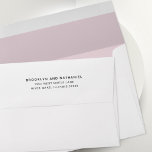 Simple Pale Lavender Return Address Lined Envelope<br><div class="desc">Simple solid color pale lavender lined envelope with a return address on the back flap. A variety of colors available for any celebration,  event or holiday.</div>