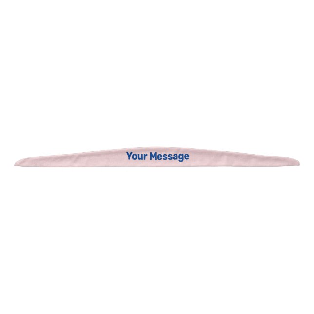 Simple Pale Pink and Blue Your Message Template Tie Headband (Front)