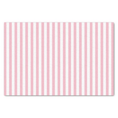 Simple Pale Pink and White Stripes Pattern Tissue Paper