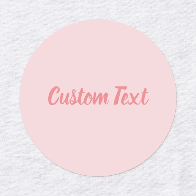 Simple Pale Pink & Dark Pink Name Script Template Kids' Labels (Design 1)