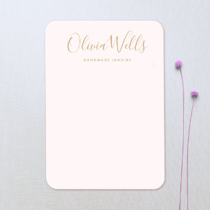 Simple Pale Pink Gold Earring Display Card