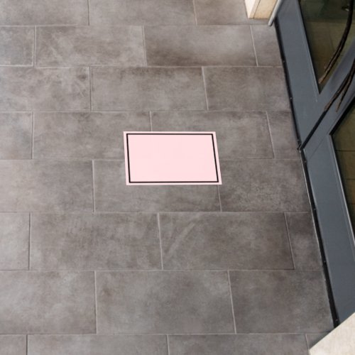 Simple Pale Pink with Black Border Floor Decals