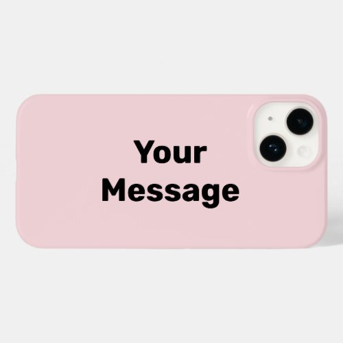 Simple Pale Pink with Black Text Template Case_Mate iPhone 14 Case