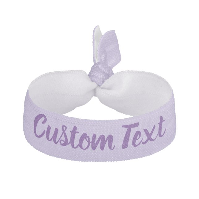Simple Pale Royal Purple Cursive Name Text Script Elastic Hair Tie (Front)