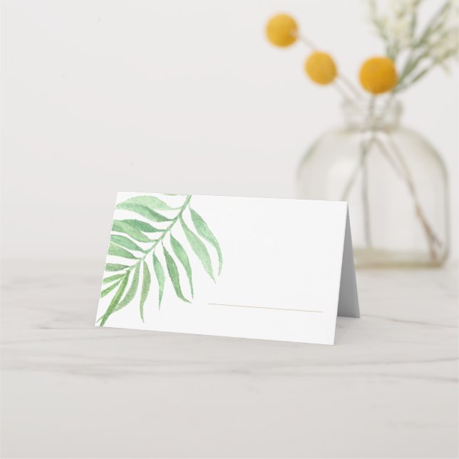 Simple Palm Leaf Place Cards (Front)