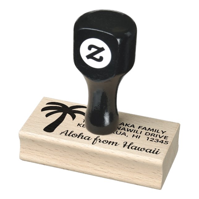 Simple Palm Tree Aloha Return Address Stamp Custom (Stamp)
