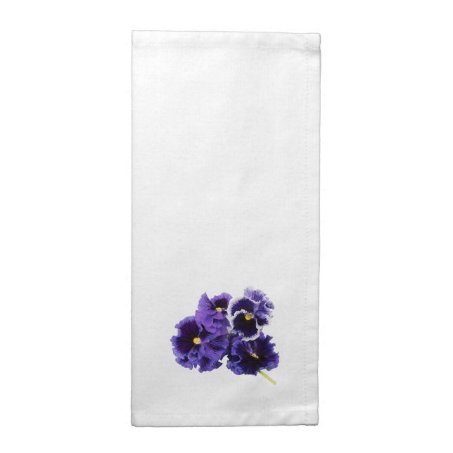 Simple Pansy Napkin (Half Fold)