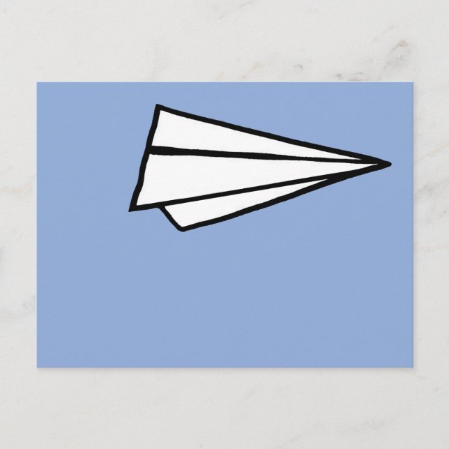 simple paper airplane postcard (Front)