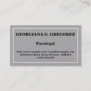 Simple Paralegal Business Card