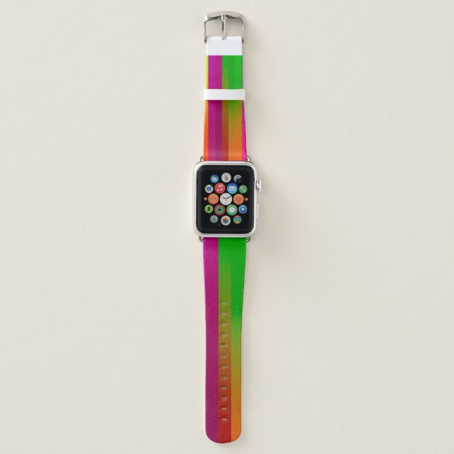 simple parallel vertical lines background. abstrac apple watch band (Front)