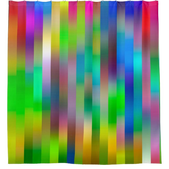 simple parallel vertical lines pattern | abstract  shower curtain (Front)