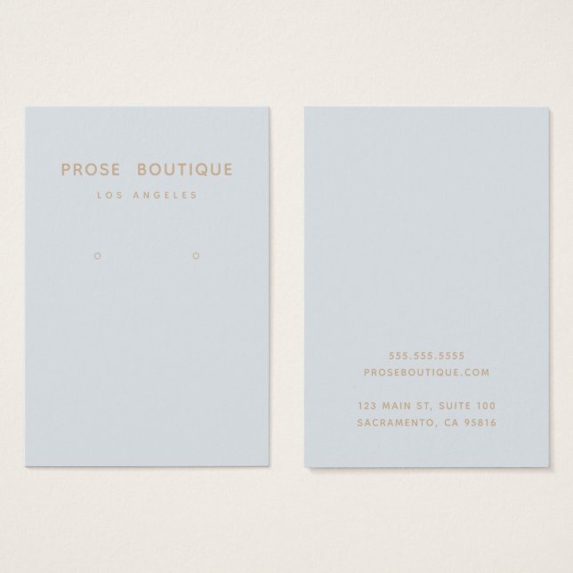 Simple Parisian Earring Display Card (Front & Back)