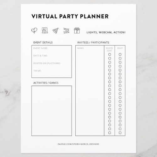 Simple Party Planner Virtual Party Organizer