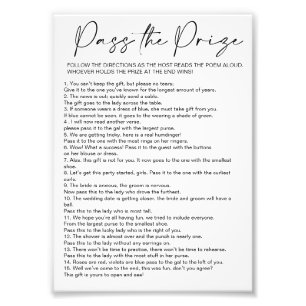 Simple Pass the Prize Bridal Shower Game Photo Print