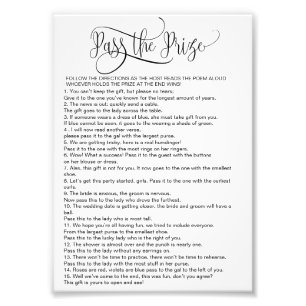 Simple Pass the Prize Bridal Shower Game Photo Print