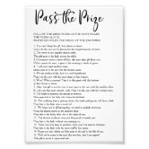 Simple Black & White 2024 Year At Glance Calendar Photo Print