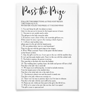 Simple Pass the Prize Bridal Shower Game Photo Print
