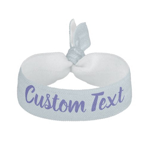 Simple Pastel Blue and Navy Text Script Template Elastic Hair Tie